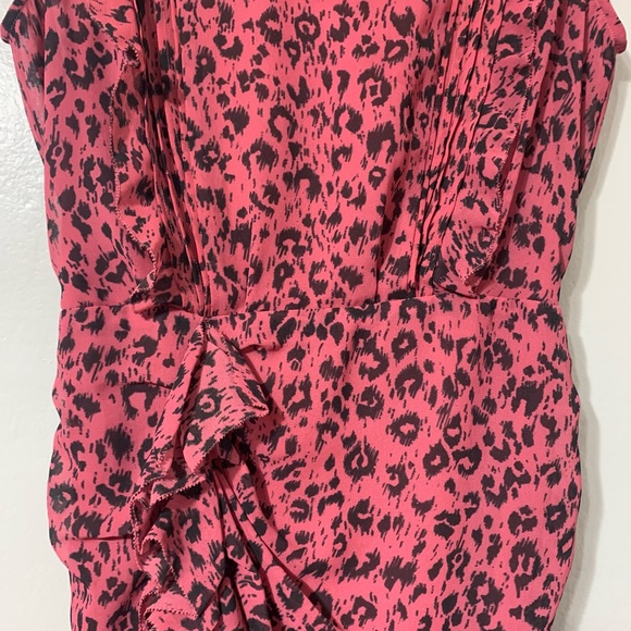 ALL SAINTS 🔹 Hali Roar Ruched Leopard Print Mini Dress - Size 6 - Picture 10 of 16